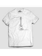 Basszusgitár line art férfi póló