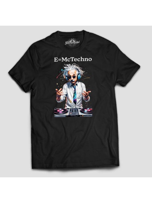 E=mc techno férfi póló