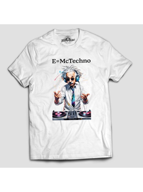 E=mc techno férfi póló