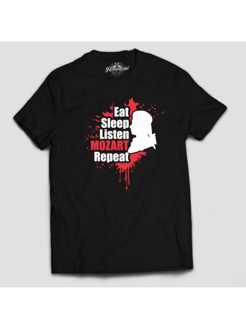 Eat Sleep Listen Mozart Repeat férfi póló