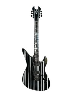 Schecter Synyster mini gitár, állvánnyal