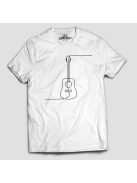 Akkusztikus gitár line art férfi póló