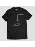 Akkusztikus gitár line art férfi póló