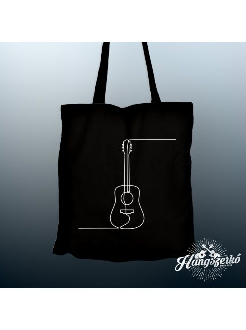 Akusztikus gitár line art vászontáska