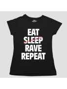 Eat Sleep Rave Repeat női póló