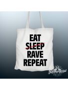 Eat Sleep Rave Repeat vászontáska