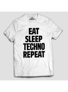Eat Sleep Techno Repeat férfi póló
