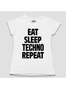 Eat Sleep Techno Repeat női póló