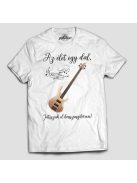 Az élet egy dal játsszuk el basszusgitáron férfi póló