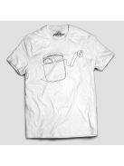 Fülhallgató line art férfi póló