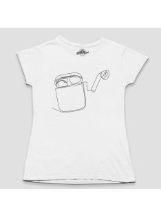 fulhallgató line art női póló