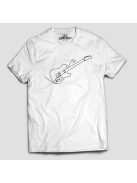 Gitáros line art férfi póló