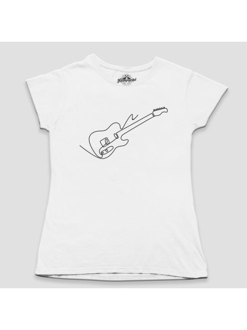 Gitáros line art női póló