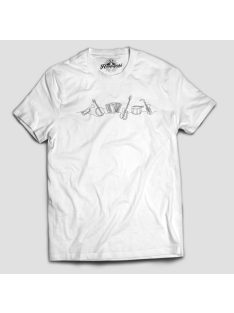 Hangszeres line art férfi póló