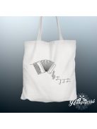 Harmonika line art hangjegyekkel vászontáska