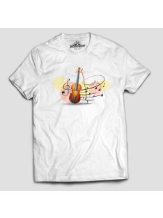 Hegedű hangjegyes férfi póló