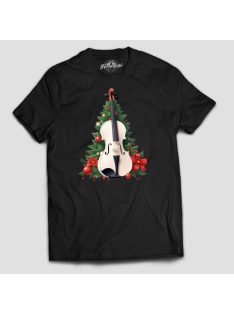 Hegedű karácsonyi férfi póló v2