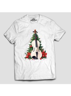 Hegedű karácsonyi férfi póló v2