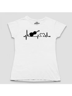 Hegedű heartbeat női póló
