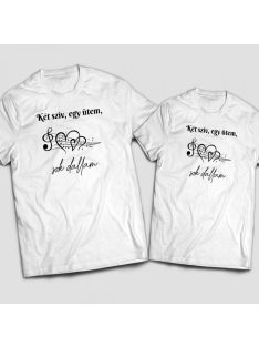 Két szív, egy ütem, sok dallam páros póló szett