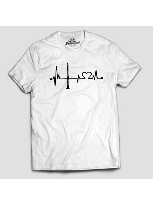Klarinét heartbeat férfi póló