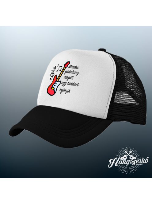 Minden gitárhang (basszusgitár)  mögött egy történet rejtőzik  baseball sapka