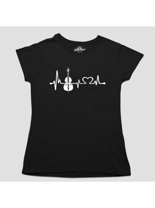 Nagybőgő heartbeat női póló