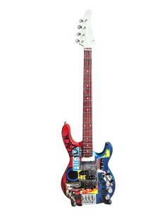 Red Hot Chili Peppers mini gitár, állvánnyal