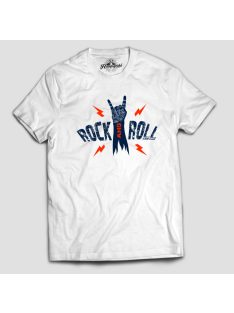 Rock and roll metál villa férfi póló