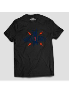 Rock and roll metál villa férfi póló