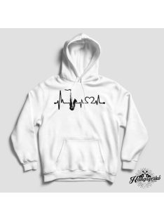 Szaxofon heartbeat pulóver