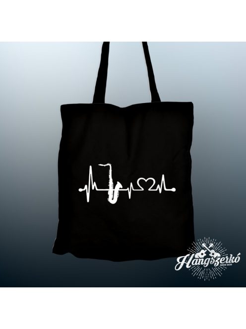 Szaxofon heartbeat vászontáska
