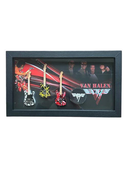 Van Halen képkeret hangszerekkel