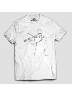 Vonós lány line art férfi póló (v2)