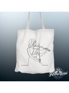 Vonós lány line art vászontáska