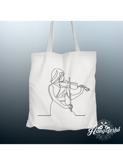 Vonós lány line art vászontáska