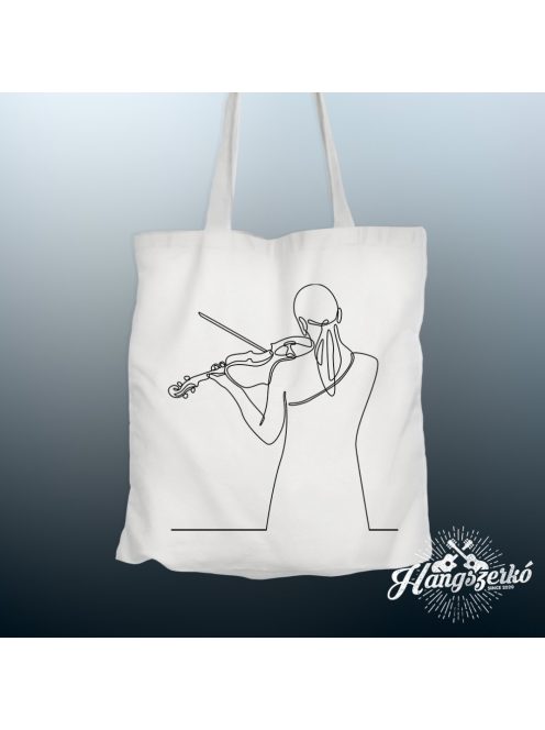 Vonós lány line art vászontáska v2