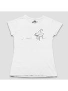 Zongora line art női póló