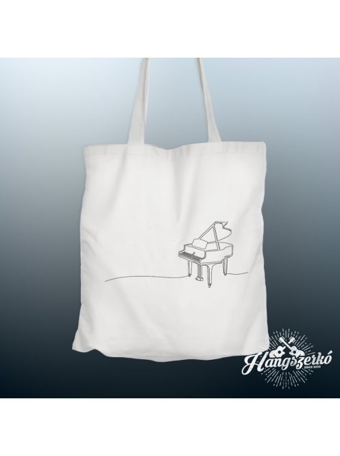 Zongora line art vászontáska